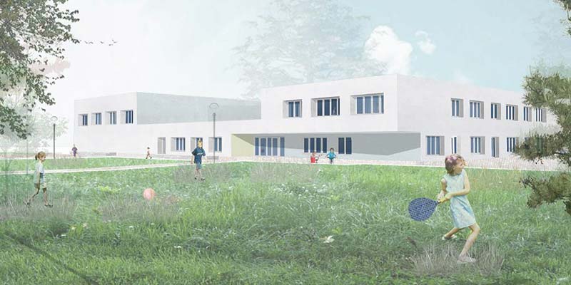 Grundschule Otto Lilienthal Visualisierung Erweiterungsanbau