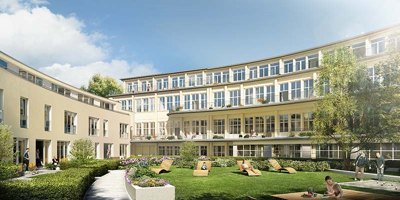 Visualisierung Speisehaus Innenhof